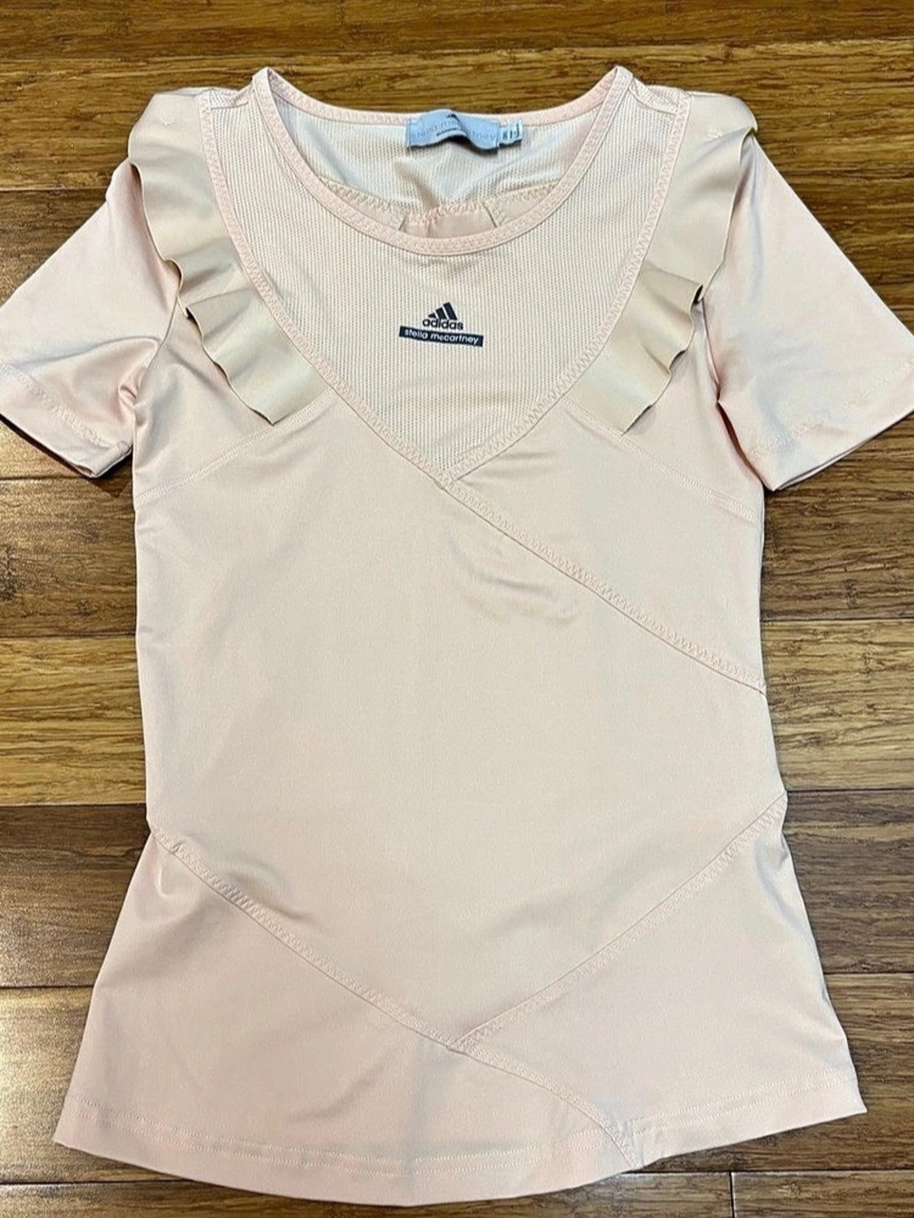 Adidas Stella McCartney Barricade Ruffle Peach Top Tennis Pickleball Small